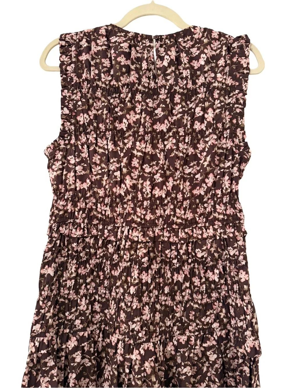 Caroline Constas Floral Ruffle Smocked Maxi Dress NWT - Picture 5 of 9